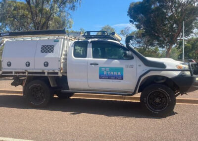TA Refrigeration work van arriving for AC installation